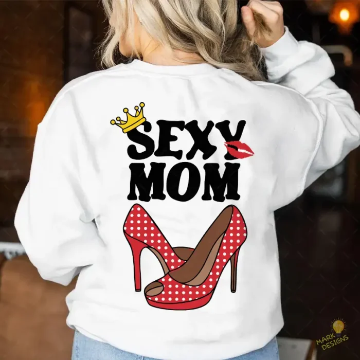 Vector Gratis Sexy Mom Zapatos Rojos Diseño para Sublimación