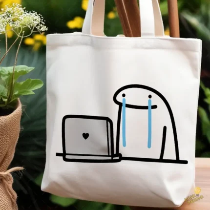 Vector Gratis de Flork Llorando Laptop Diseño Sublimación Oficina