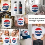 Vector Jesús Cristo Estilo Parodia Pepsi para Sublimación y Vinilo