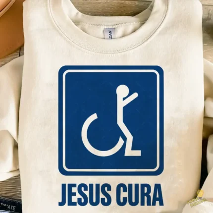 Vector Jesús Cura Diseño Icono Discapacidad para Sublimación