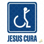 Vector Jesús Cura Diseño Icono Discapacidad para Sublimación