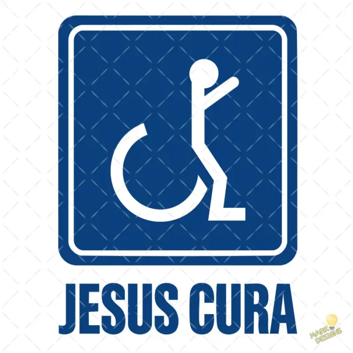 Vector Jesús Cura Diseño Icono Discapacidad para Sublimación