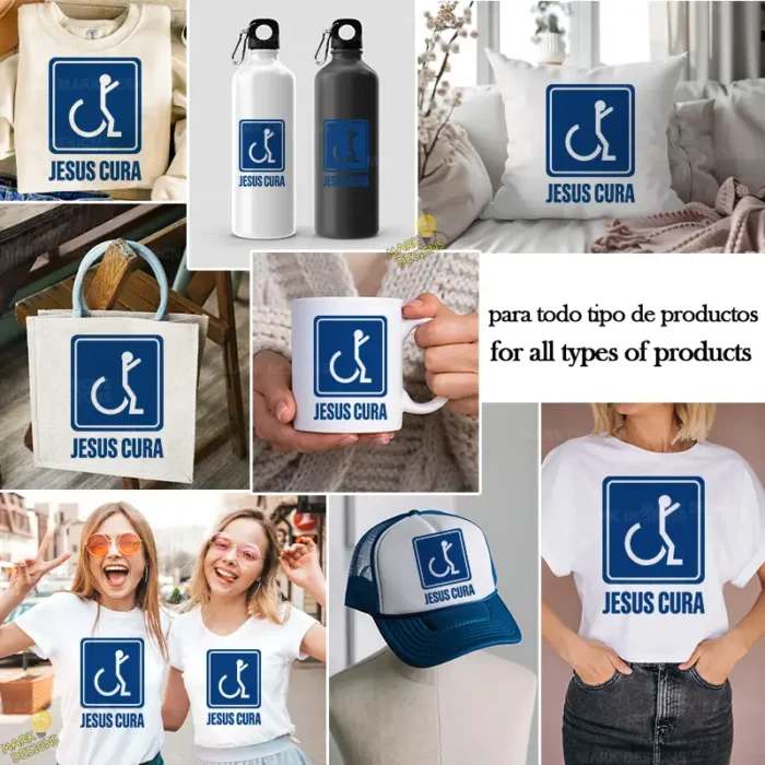 Vector Jesús Cura Diseño Icono Discapacidad para Sublimación