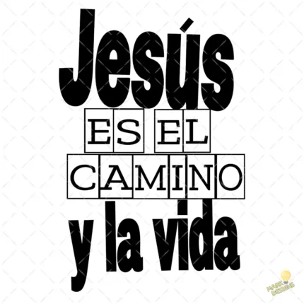 Vector Jesús es el Camino y la Vida Versículo Juan 14:6 para Sublimación