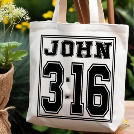 Vector Juan 3:16 Estilo Universitario Varsity para Sublimación