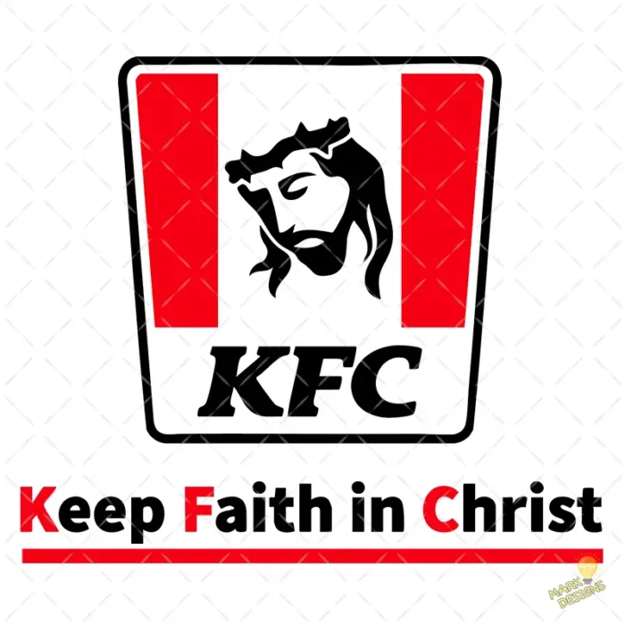 Vector KFC Keep Faith in Christ Parodia Logo para Sublimación