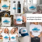 Vector La Fe Mueve Montañas Paisaje Adventure para Sublimación - Image 3