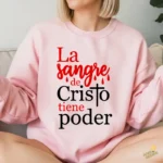 Vector La Sangre de Cristo Tiene Poder Diseño Cristiano para Sublimar