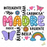 Vector Madre Inteligente Fuerte Valiente Diseño para Sublimación