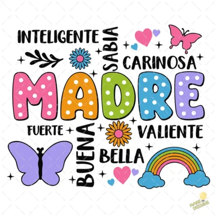 Vector Madre Inteligente Fuerte Valiente Diseño para Sublimación