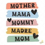 Vector Madre Mamá Mommy Madre Mom Estilo Pinceladas para Sublimación