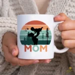 Vector Madre e Hijo Atardecer Retro para Sublimación y Regalos Mom