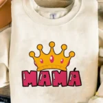 Vector Mamá con Corona Diseño Reina de la Casa para Sublimación