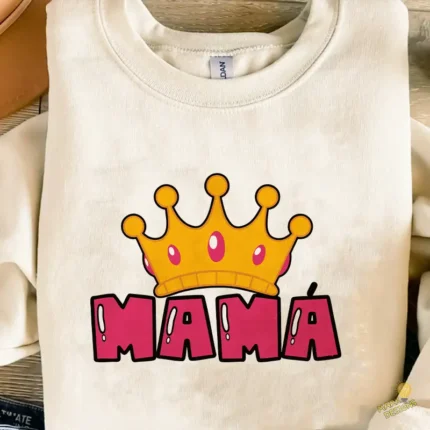 Vector Mamá con Corona Diseño Reina de la Casa para Sublimación
