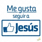 Vector Me Gusta Seguir a Jesús Parodia Facebook para Sublimación