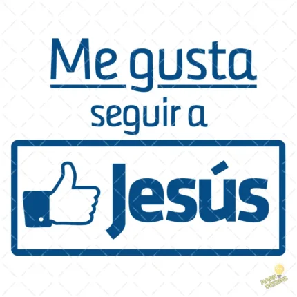 Vector Me Gusta Seguir a Jesús Parodia Facebook para Sublimación