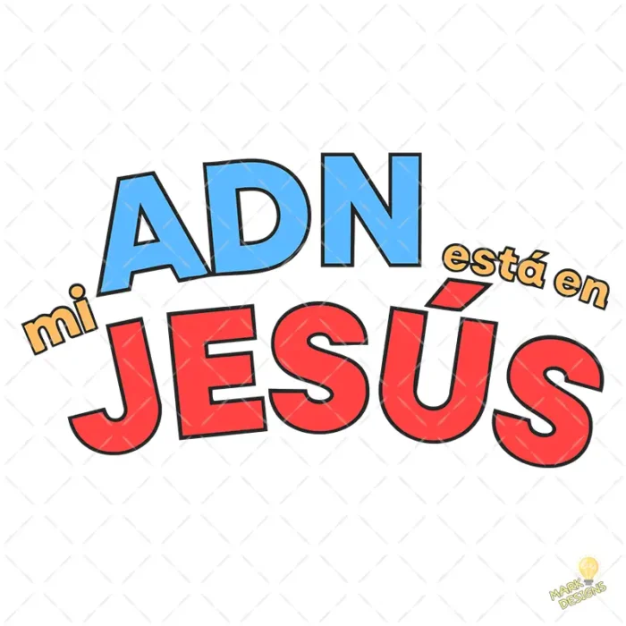Vector Mi ADN está en Jesús Diseño Cristiano Moderno para Sublimación