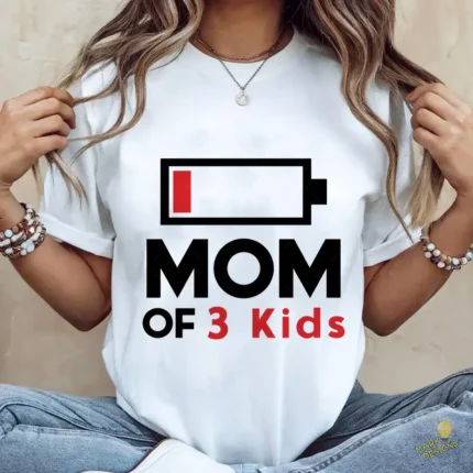Vector Mom of 3 Kids Batería Baja Diseño Divertido para Sublimación