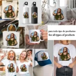 Vector Mona Lisa Fitness Musculosa Diseño Arte Pop para Sublimación - Image 3