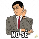 Vector Mr Bean Meme "No Sé" Diseño para Sublimación Tazas y Camisetas