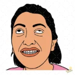 Vector Mujer Ojos Arriba Hartazgo Diseño para Sublimación Humor