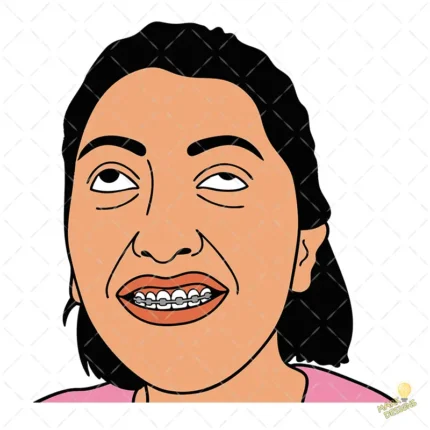 Vector Mujer Ojos Arriba Hartazgo Diseño para Sublimación Humor