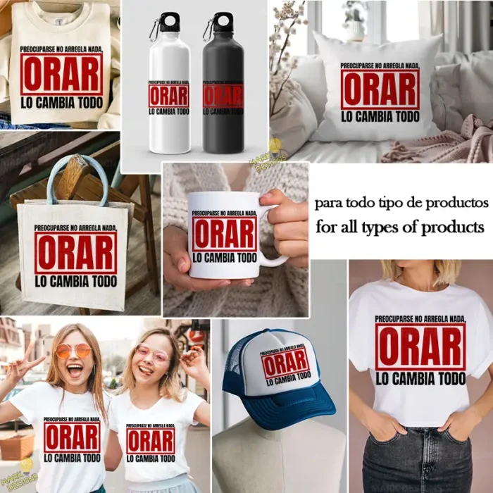 Vector Orar Lo Cambia Todo Diseño Motivacional para Sublimación