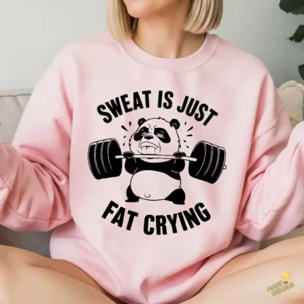 Vector Panda Gym Sweat Is Just Fat Crying para Sublimación