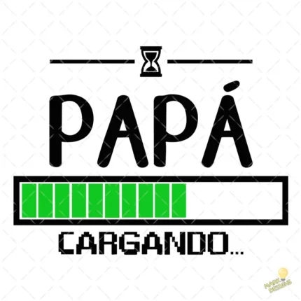 Vector Papá Cargando Diseño Anuncio Embarazo para Sublimación