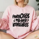 Vector Para Dios No Hay Imposibles Estilo Hand Lettering con Estrellas