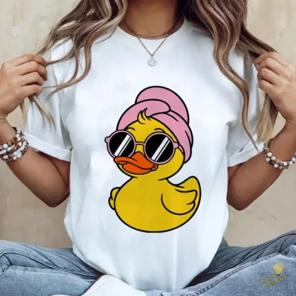 Vector Patito de Hule con Toalla y Lentes Diseño Sublimación Spa