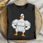 Vector Pato Musculoso Bodybuilder Diseño Divertido para Sublimación