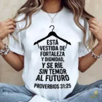 Vector Proverbios 31:25 Mujer Virtuosa Diseño para Sublimación