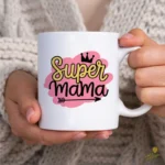 Vector Super Mamá con Corona Diseño Premium para Sublimación