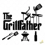 Vector The Grillfather Rey del Asado Diseño para Sublimación y Corte
