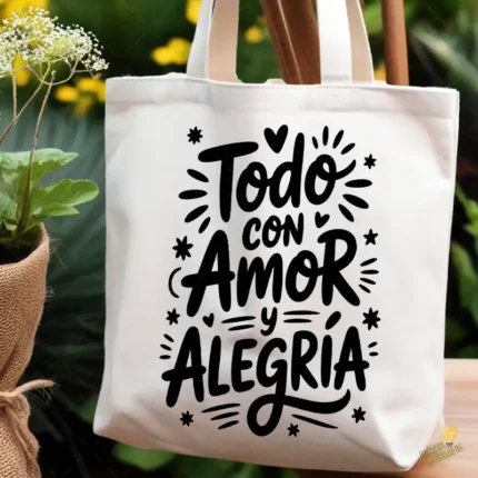 Vector Todo con Amor y Alegría Diseño Infantil para Sublimación