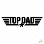 Vector Top Dad Estilo Aviador Militar para Sublimación y Corte