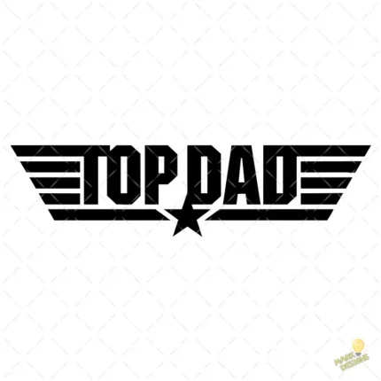 Vector Top Dad Estilo Aviador Militar para Sublimación y Corte