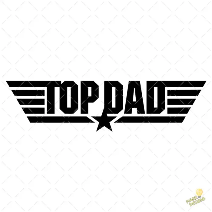 Vector Top Dad Estilo Aviador Militar para Sublimación y Corte