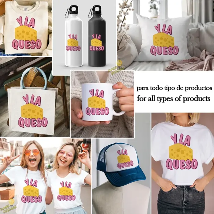 Vector Y La Queso Frase Viral Diseño para Sublimación Humor