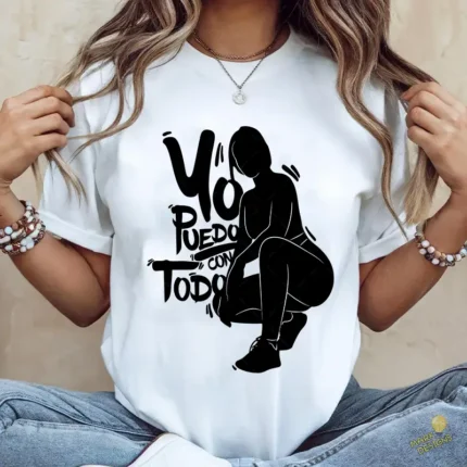 Vector Yo Puedo Con Todo Silueta Femenina para Sublimación Urbana