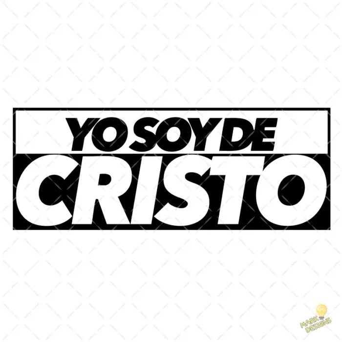 Yo Soy de Cristo Vector Tipográfico para corte y sublimación