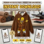 Gratis Homer Simpson en Bata Vector Modo Relax