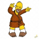 Gratis Homer Simpson en Bata Vector Modo Relax