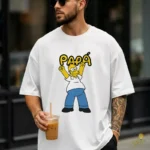 Homero Simpson Sosteniendo Letrero Papá Vector Creativo