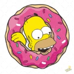 Homero Simpson Donut - Vector para Sublimación y Stickers