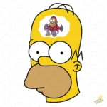 Homer Simpson Pensando Mono con Platillos Vector