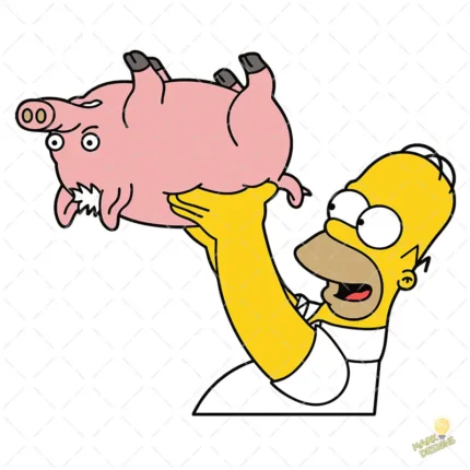 Homero Simpson y Spider-Cerdo Vector Edición Película