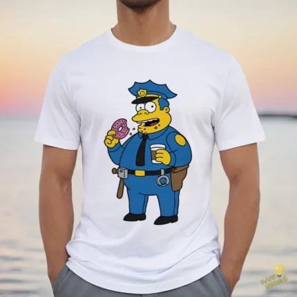 Jefe Gorgory con Rosquilla Rosa Vector Policía Simpson
