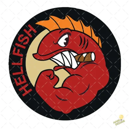 Logo Hellfish Los Simpson - Calidad para Sublimación Premium